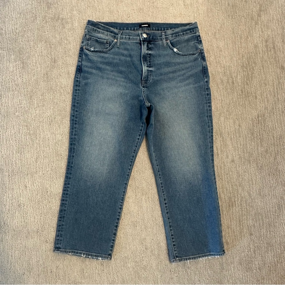 Express Straight Ankle High Rise size 14S Blue